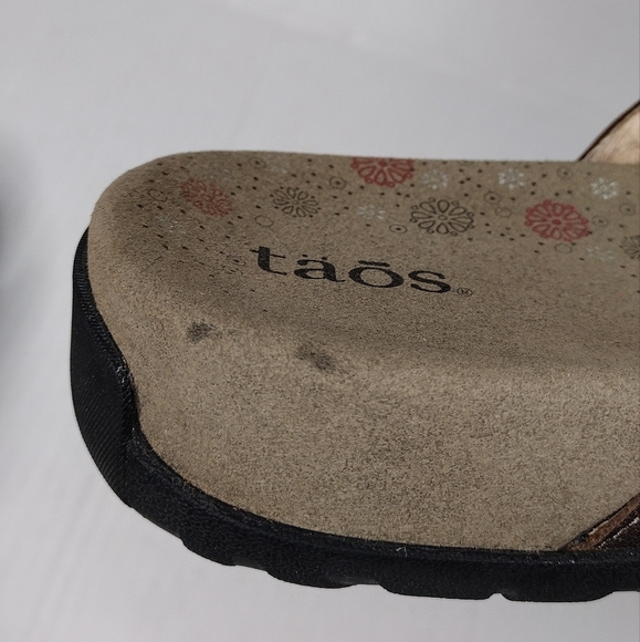 Taos Gift 2 Women's Cocoa Metallic Leather Ruched Braided Comfort Sandals Size12 - Picture 14 of 15